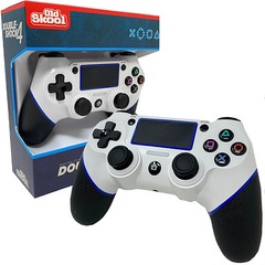 Old Skool DOUBLE-SHOCK 4 WIRELESS CONTROLLER FOR PS4 - ARCTIC WHITE